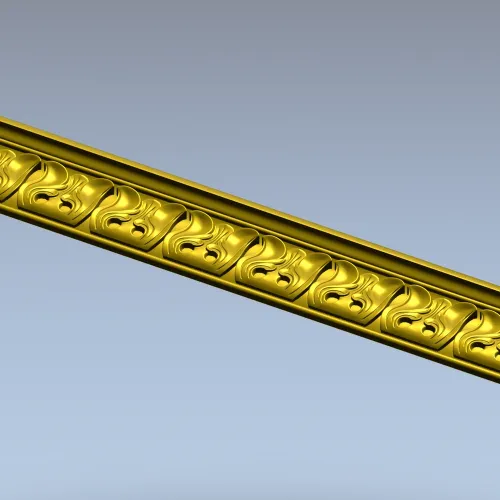 Резной багет с листовым орнаментом - 3D модель STL для ЧПУ