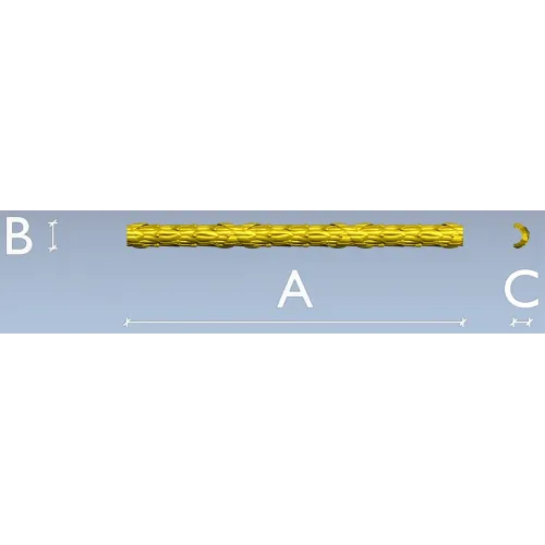 Laurel Braid Rod - STL 3D model for CNC milling