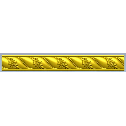 Acanthus Wave Baguette - STL 3D model for CNC carving