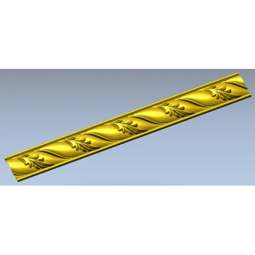 Acanthus Wave Baguette - STL 3D model for CNC carving