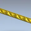 Acanthus Wave Baguette - STL 3D model for CNC carving
