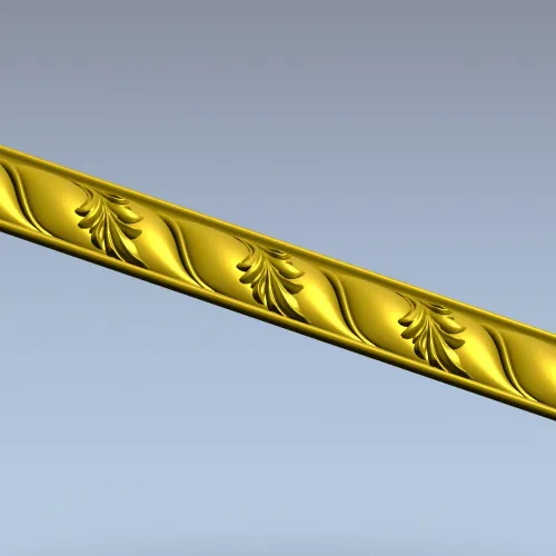 Acanthus Wave Baguette - STL 3D model for CNC carving