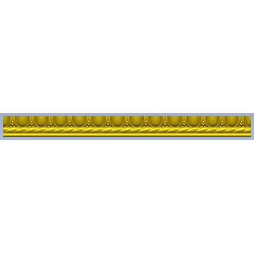 Classic Bead & Rope Baguette - STL 3D Model for CNC