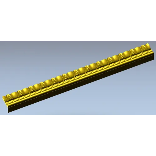 Classic Bead & Rope Baguette - STL 3D Model for CNC