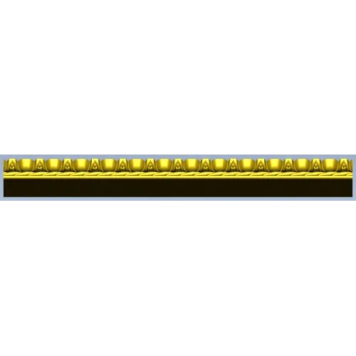 Classic Bead & Rope Baguette - STL 3D Model for CNC