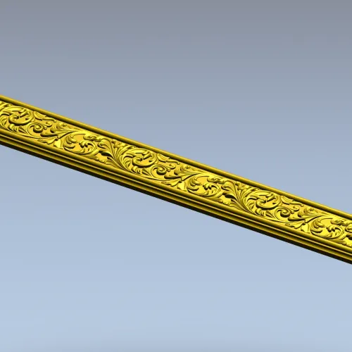 Ornate Acanthus Baguette - STL 3D Model for CNC