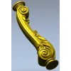 Carved Cabriole Leg STL Model for CNC