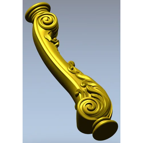 Carved Cabriole Leg STL Model for CNC