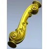 Carved Cabriole Leg STL Model for CNC