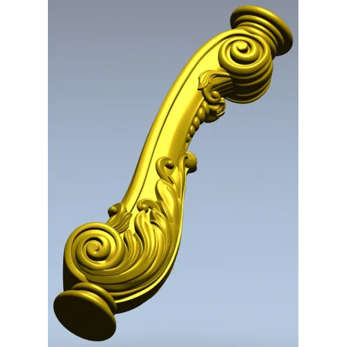 Carved Cabriole Leg STL Model for CNC