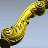 Carved Cabriole Leg STL Model for CNC