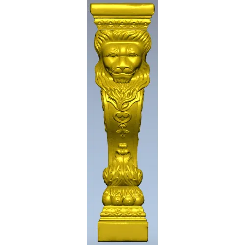 Regal Lion Baluster STL for CNC Milling