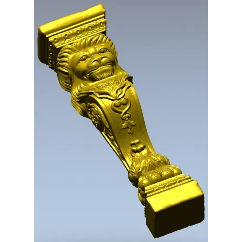 Regal Lion Baluster STL for CNC Milling