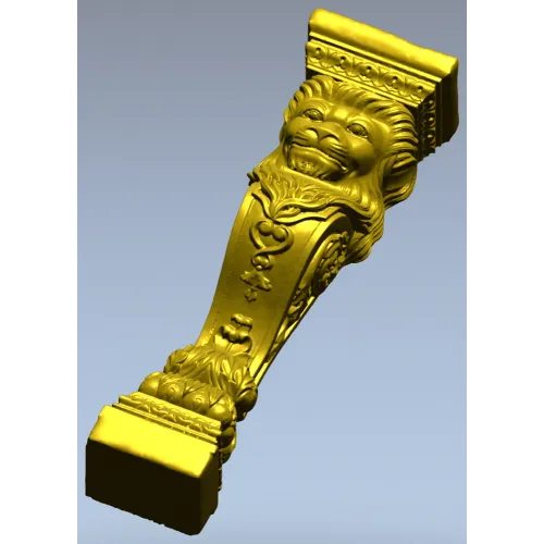 Regal Lion Baluster STL for CNC Milling