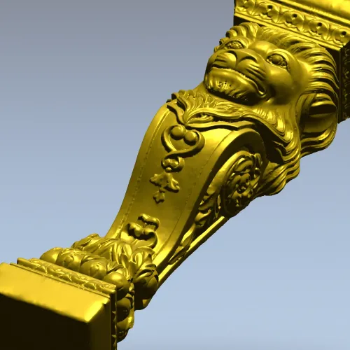 Regal Lion Baluster STL for CNC Milling