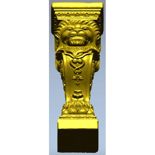 Regal Lion Baluster STL for CNC Milling
