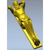 Декоративная 3D модель балясины-атланта в формате STL для ЧПУ