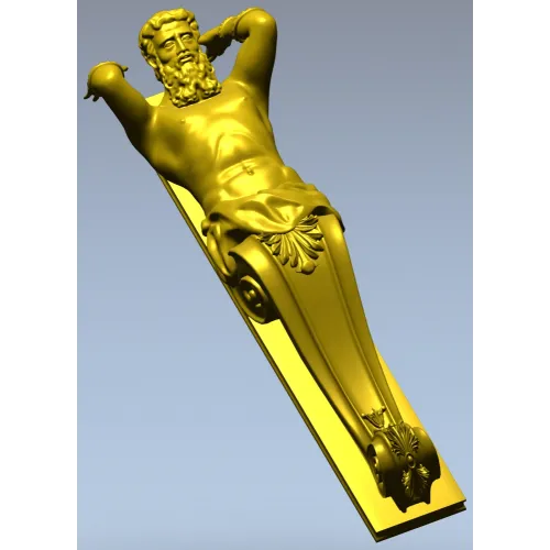 Декоративная 3D модель балясины-атланта в формате STL для ЧПУ