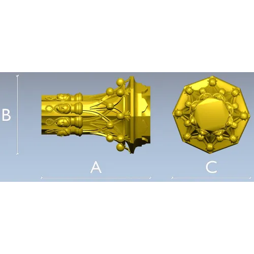 Декоративная балясина - 3D модель STL для ЧПУ, резная колонна