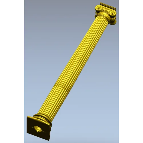 Ionic fluted column STL 3D model for CNC