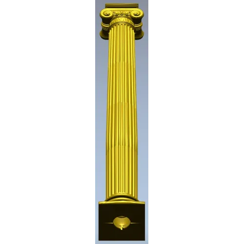 Ionic fluted column STL 3D model for CNC