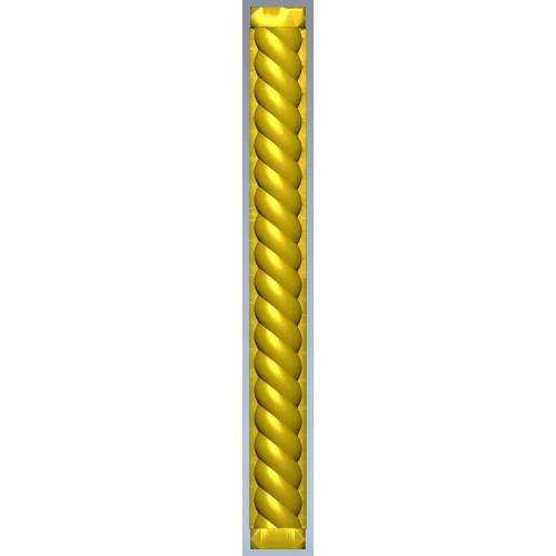 Rope-Twist Baluster STL 3D Model for CNC Milling