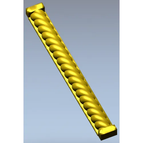 Rope-Twist Baluster STL 3D Model for CNC Milling