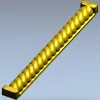 Rope-Twist Baluster STL 3D Model for CNC Milling