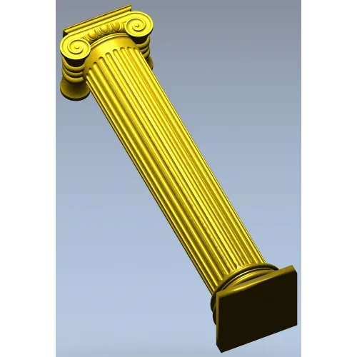 Ionic column STL 3D model for CNC router