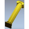 Ionic column STL 3D model for CNC router