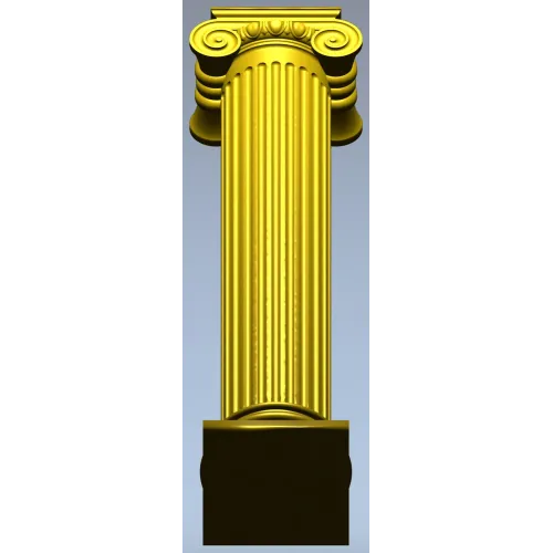 Ionic column STL 3D model for CNC router
