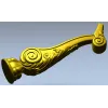 Ornate Acanthus Scroll STL model for CNC milling