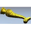 Ornate Acanthus Scroll STL model for CNC milling
