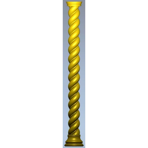 Spiral baluster 3D model STL for CNC routing