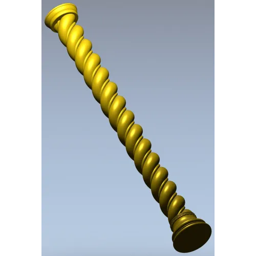 Spiral baluster 3D model STL for CNC routing