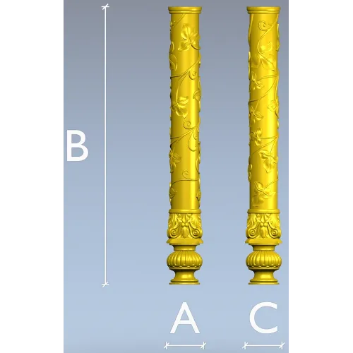Балясина "Лиана" - 3D STL модель для ЧПУ