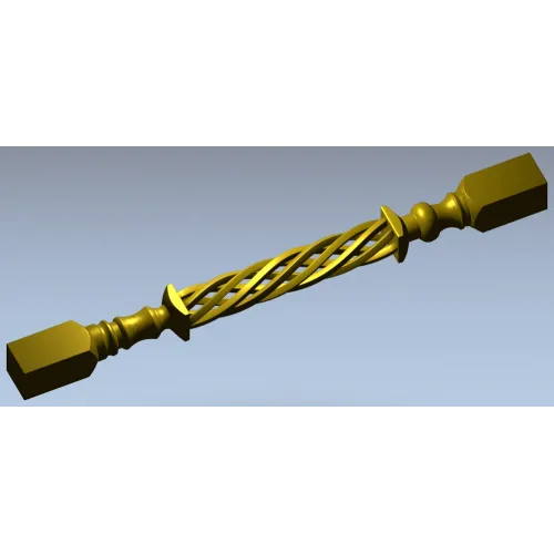 Helical Rope Baluster - STL 3D model for CNC