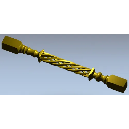 Helical Rope Baluster - STL 3D model for CNC