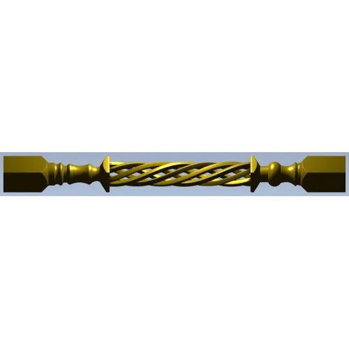 Helical Rope Baluster - STL 3D model for CNC