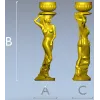 Кариатида с чашей - 3D модель STL для ЧПУ