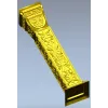 Ornate Floral Baluster 3D STL Model for CNC Carving