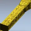 Ornate Floral Baluster 3D STL Model for CNC Carving