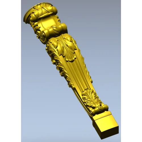 Резная мебельная ножка "Акантус" - 3D модель STL для ЧПУ