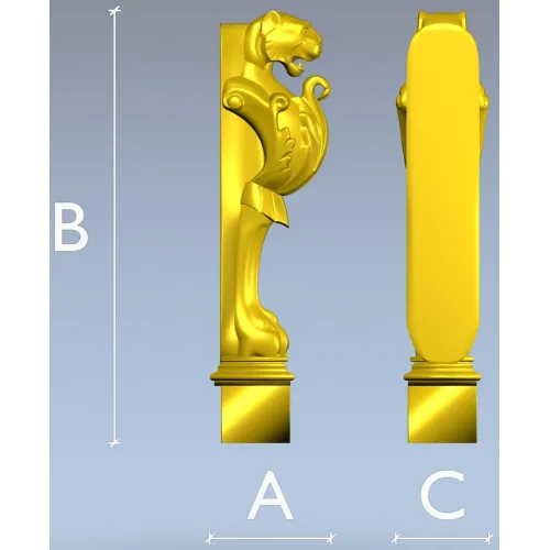 Балясина "Львиная лапа" - 3D модель STL для ЧПУ