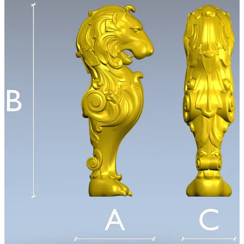 Балясина-ножка "Львиная лапа" - 3D модель STL для ЧПУ