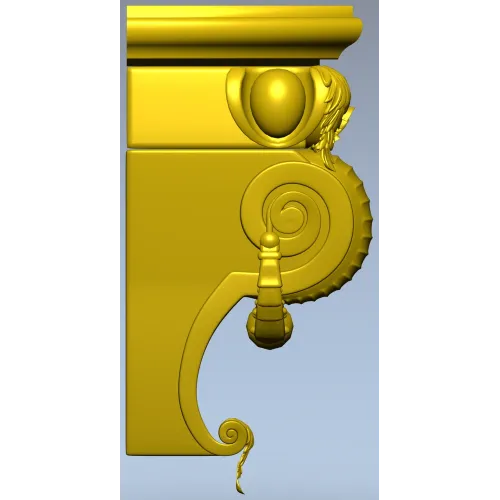 Volute Corbel 3D Model (STL) for CNC