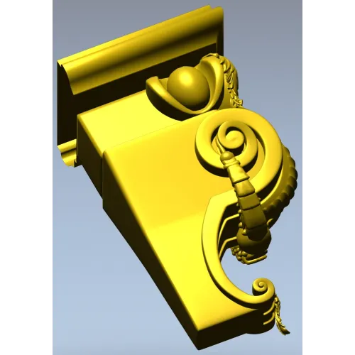 Volute Corbel 3D Model (STL) for CNC