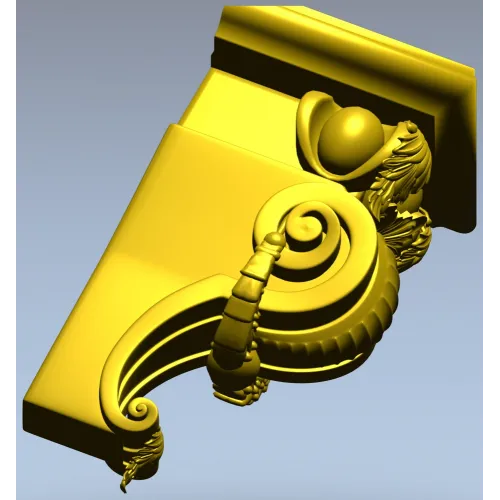 Volute Corbel 3D Model (STL) for CNC