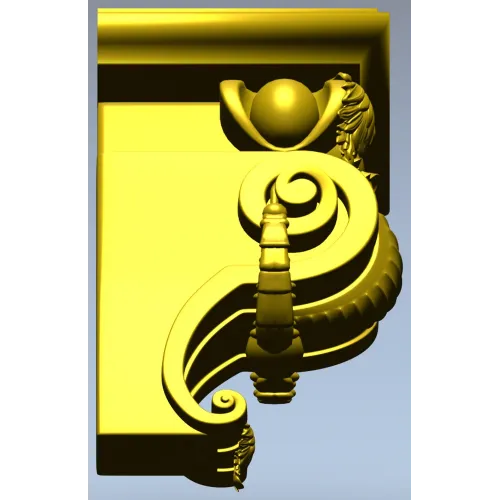 Volute Corbel 3D Model (STL) for CNC