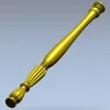 Балясина с лепестковым декором - 3D модель STL для ЧПУ